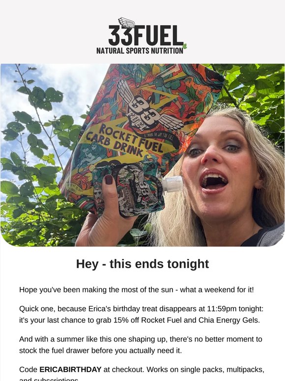 Don't forget: 15% ends tonight