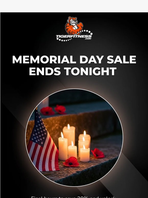 Memorial Day Sale ends tonight