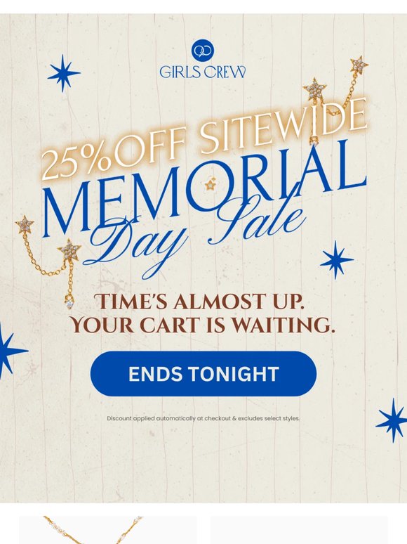25% Off Sitewide ENDS TONIGHT!