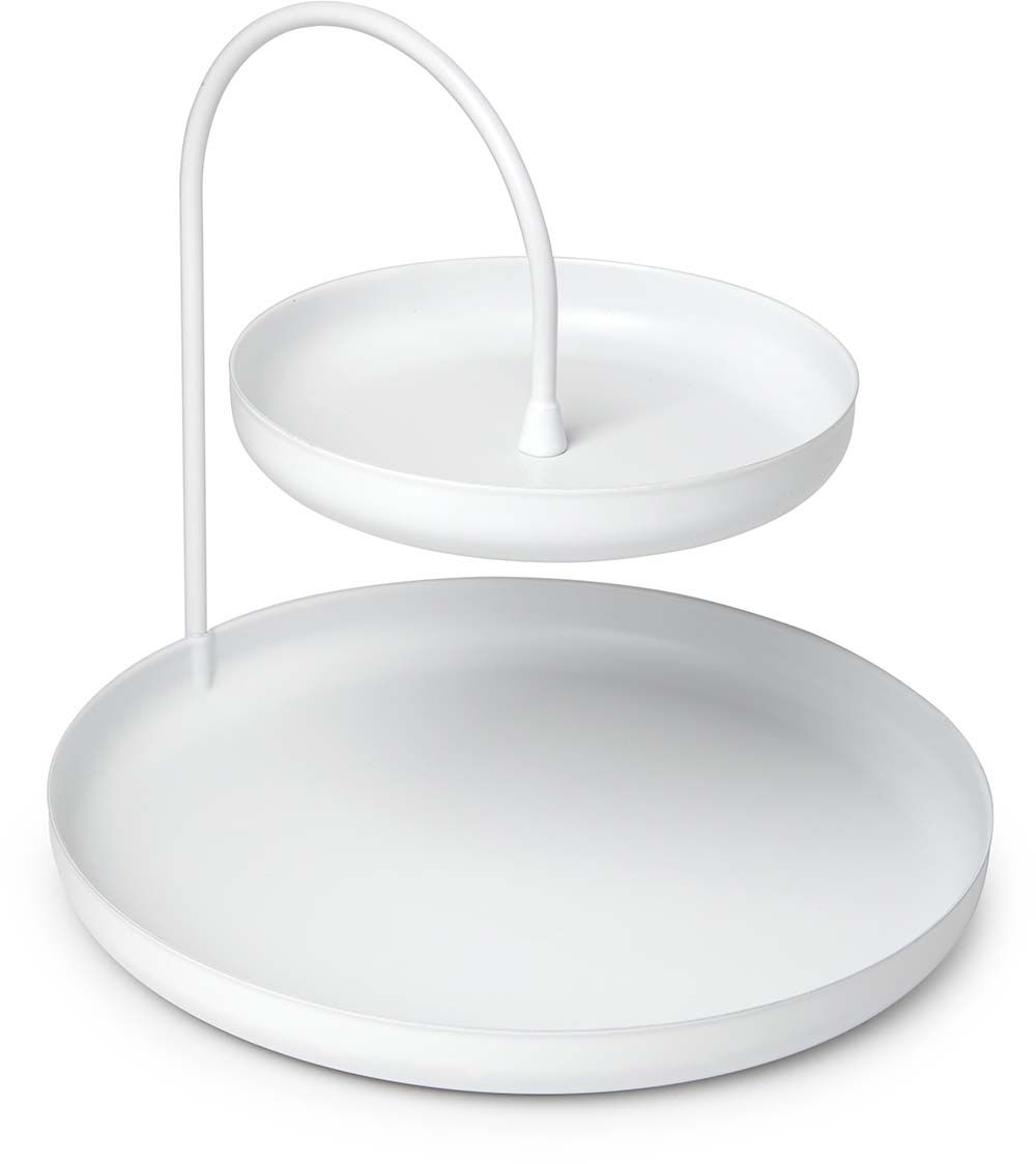 Image of Vide poche design en métal Blanc
