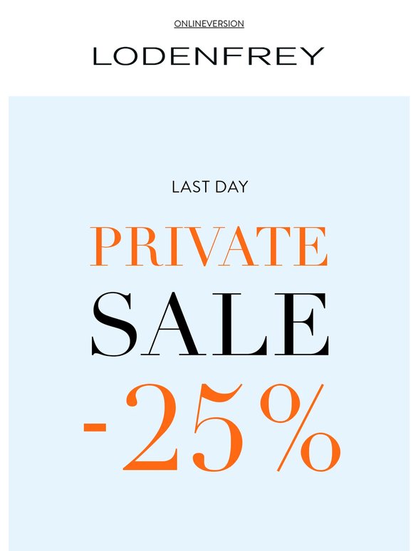Last Day SALE | -25% auf ausgewählte Artikel