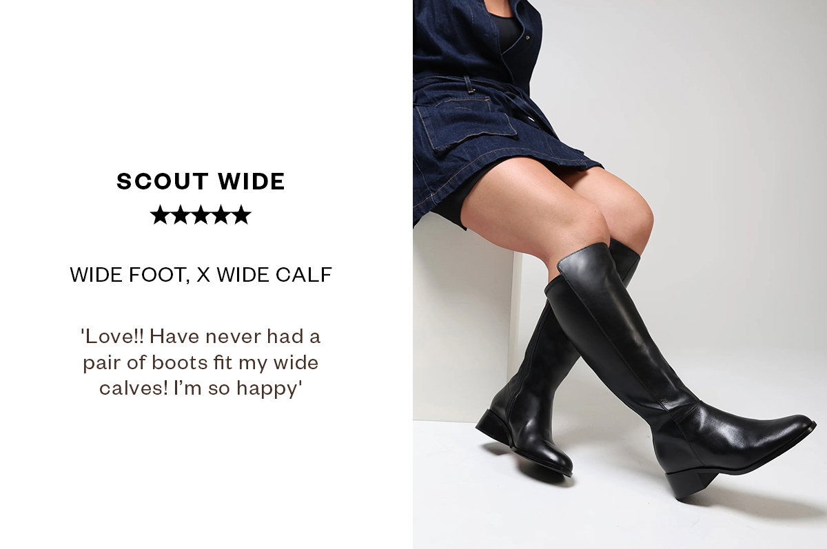 Scout Wide Knee High Boot with Extra Wide Calf