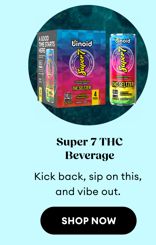 Super 7 THC Beverage | Kick back, sip on this, and vibe out. | Shop Now