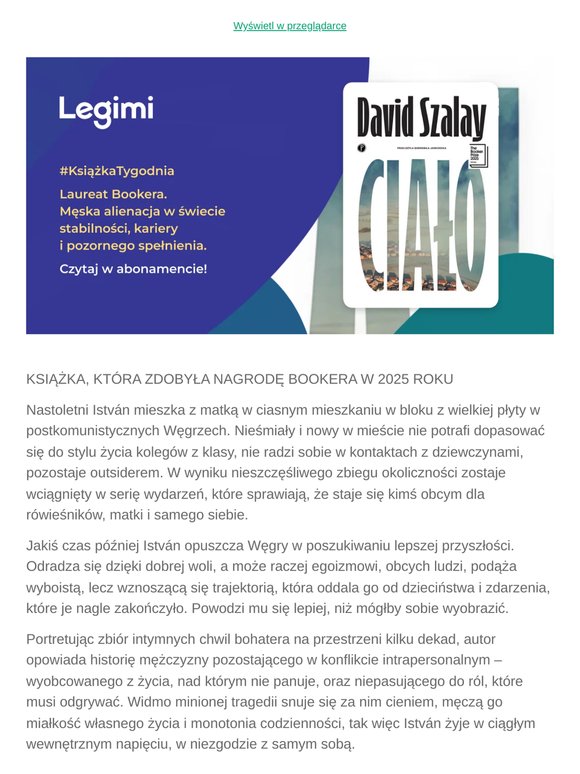 📖 Booker 2025. Sięgnij po naszą Książkę Tygodnia