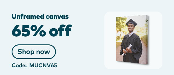 65% off unframed canvas. Code: MUCNV65. Shop canvas.