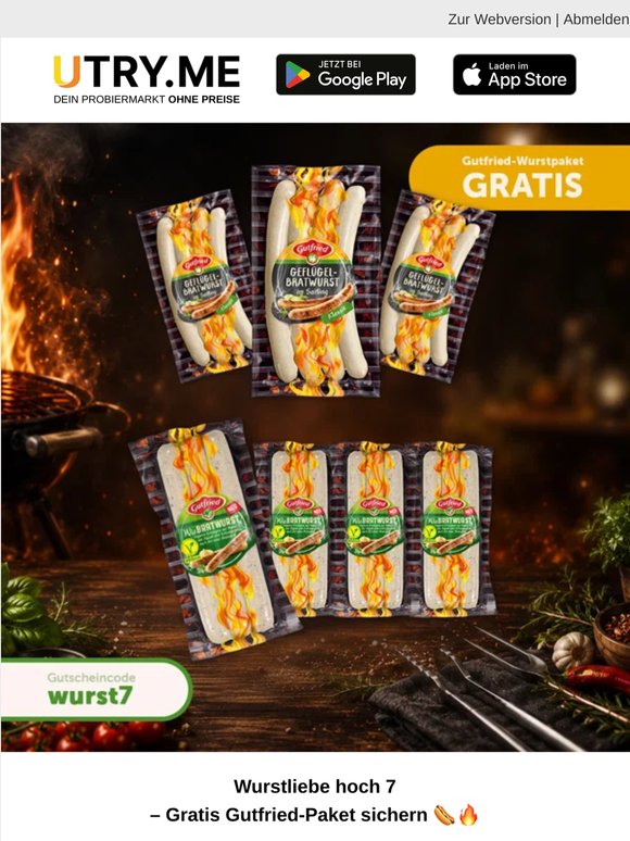 Gratis Gutfried-Wurstpaket zu deiner Bestellung 🎁