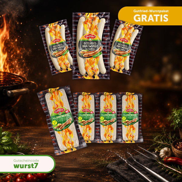 Wurstliebe hoch 7: Gratis Gutfried-Paket sichern 🌭🔥