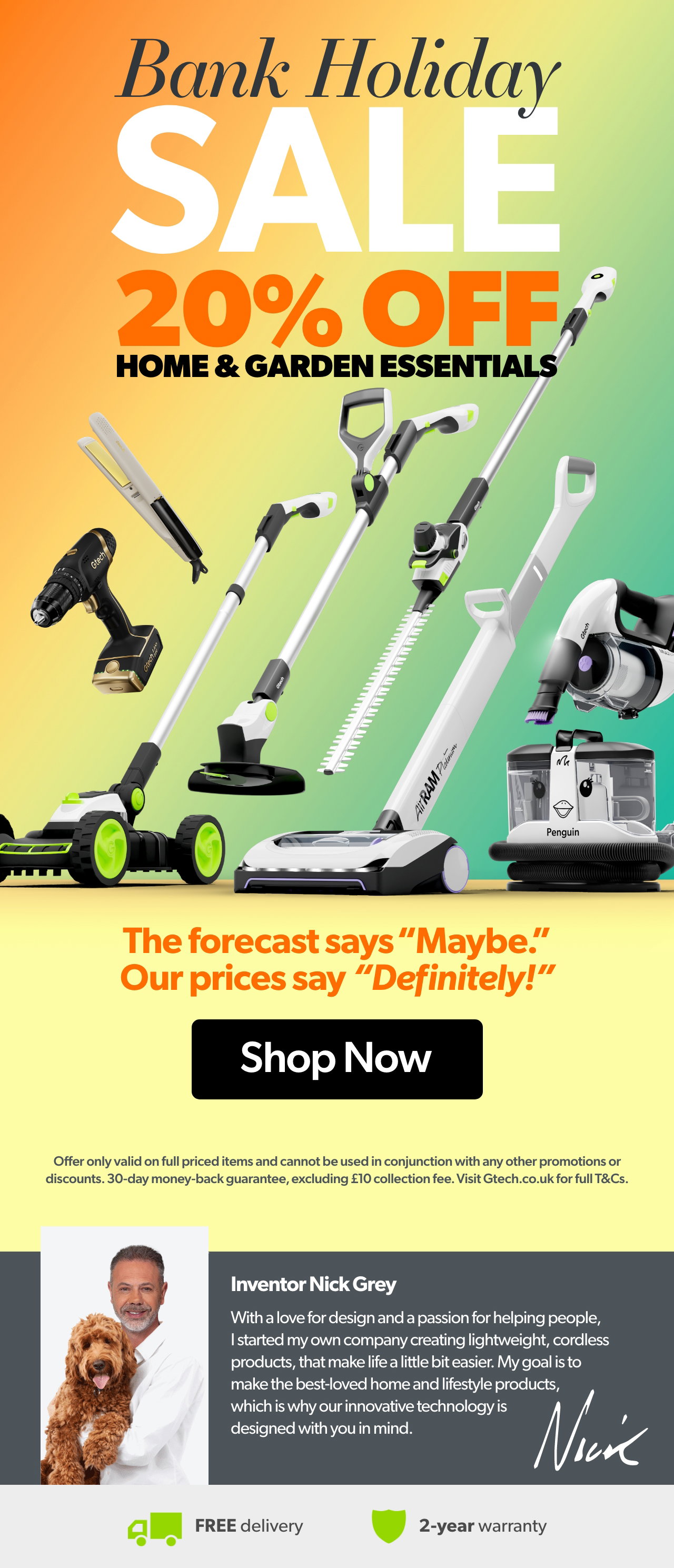 May Bank Holiday Sale - 20% OFF Home & Garden Essentials