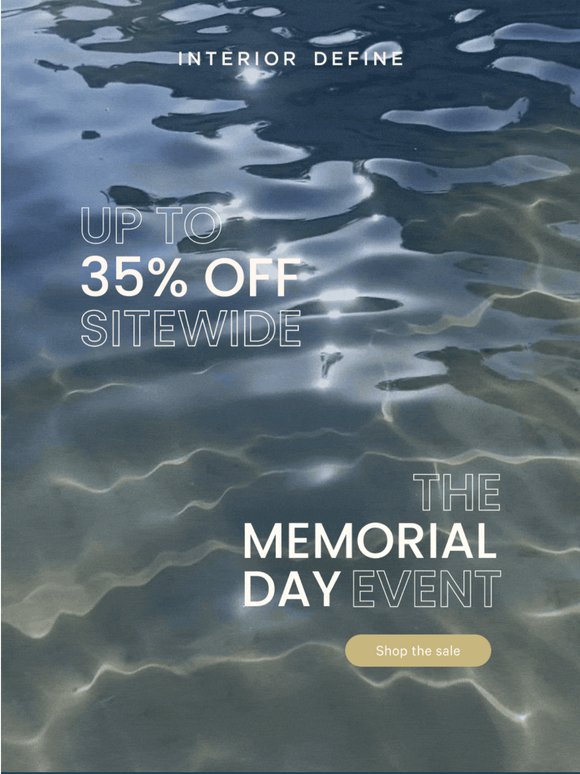 Reminder: up to 35% off sitewide