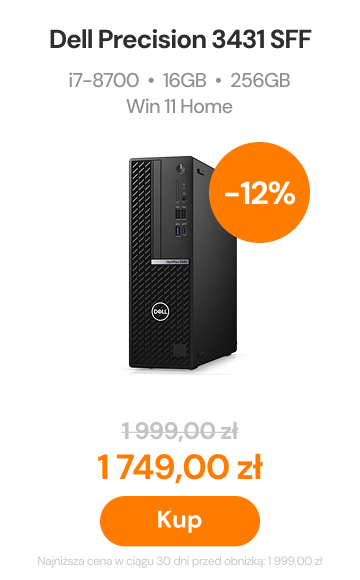 Dell Precision 3431 SFF i7-8700 6x3.2GHz 16GB 256GB SSD Windows 11 Home