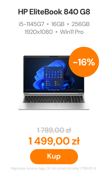 HP EliteBook 840 G8 i5-1145G7 16GB 256GB SSD 1920x1080 Klasa A Windows 11 Professional