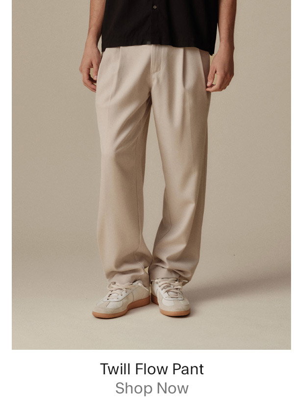 Twill Flow Pant Ecru