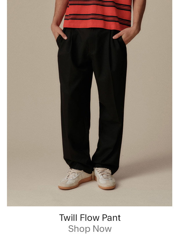 Twill Flow Pant Black