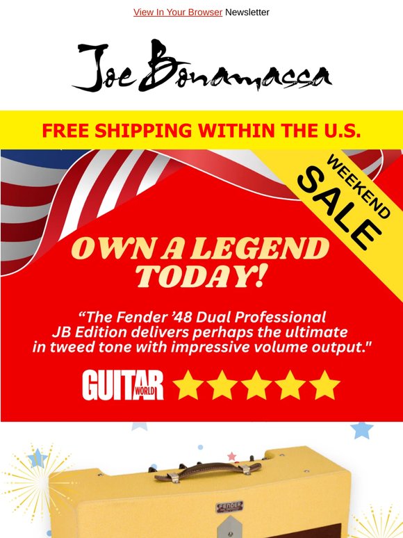 Last Chance! - Free shipping across the U.S. - Fender ’48 Dual Professional!