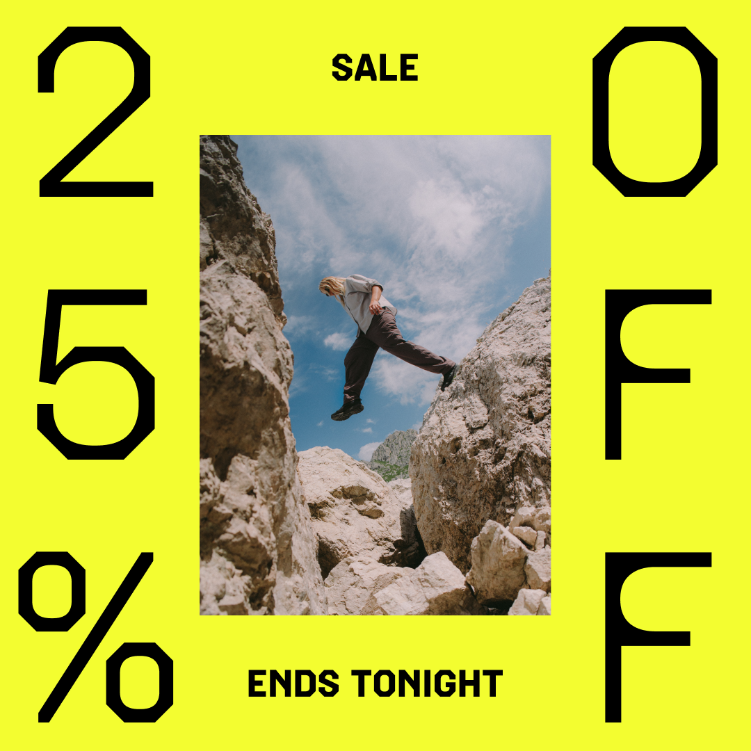 SALE 25% OFF ends tonight