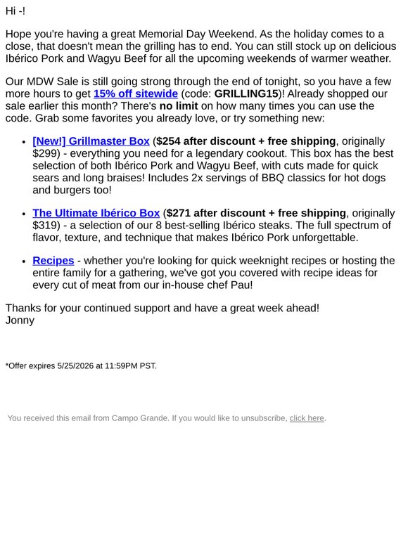 15% off expires tonight