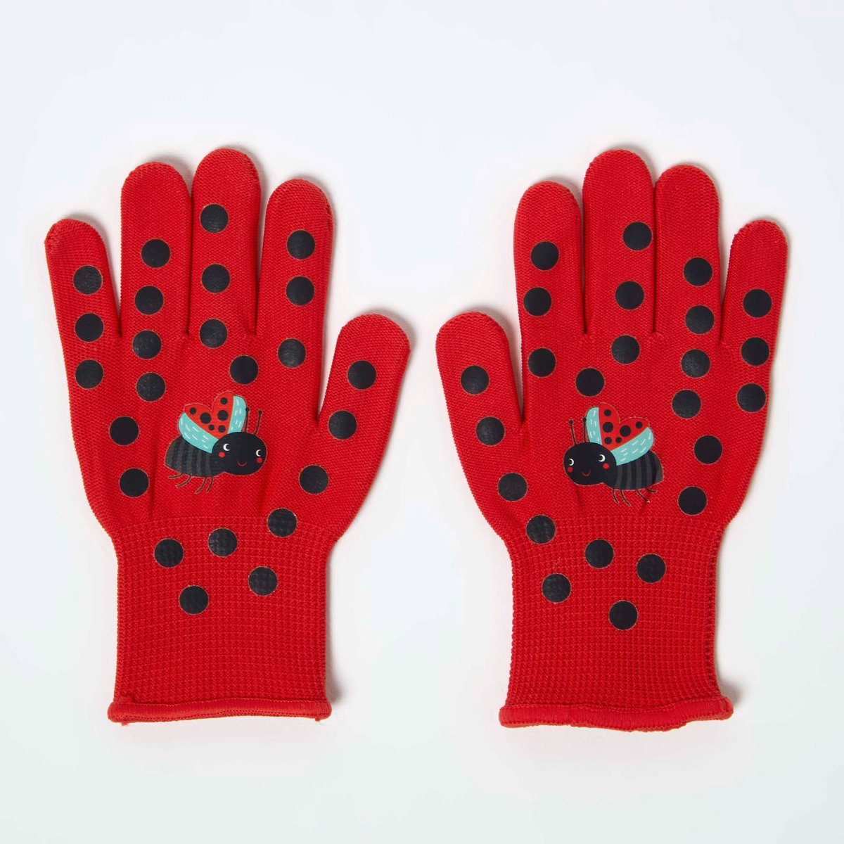 Image of Children's Gardening Gloves with Red Ladybird Design