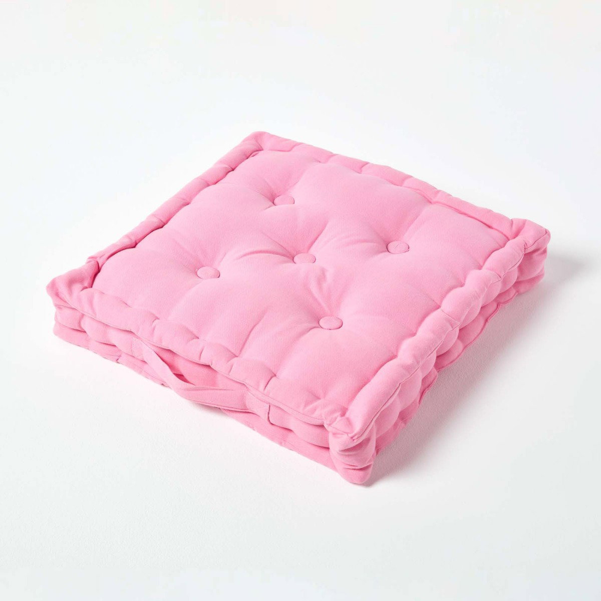Image of Cotton Pink Floor Cushion, 50 x 50 cm