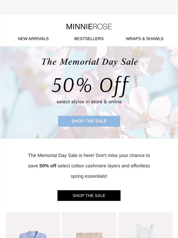 Don't Miss 50% Off Spring Essentials