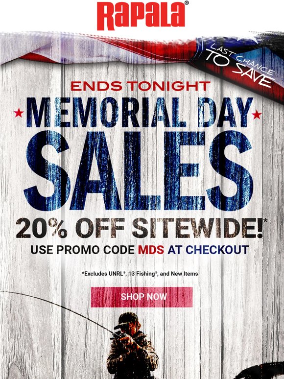Last Chance to Save! 20% Off Sitewide Ends Tonight