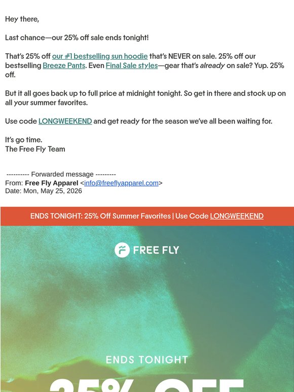 FINAL HOURS 25% OFF Sitewide