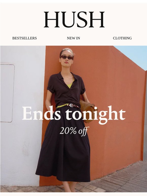 20% off ends tonight