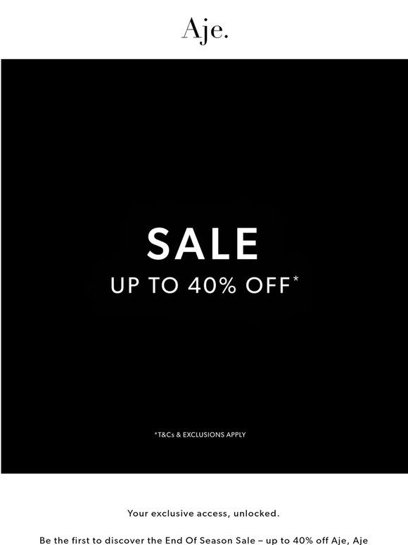 Early Access: Up To 40% Off*