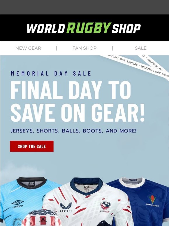 🚨Memorial Day sale ends TODAY! Get your gear now!