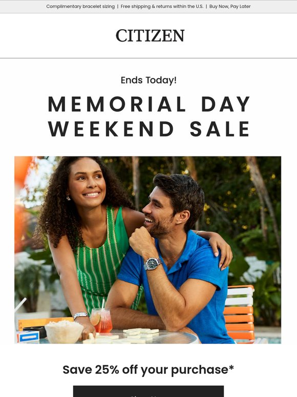 Don’t Miss Our Memorial Day Sale!