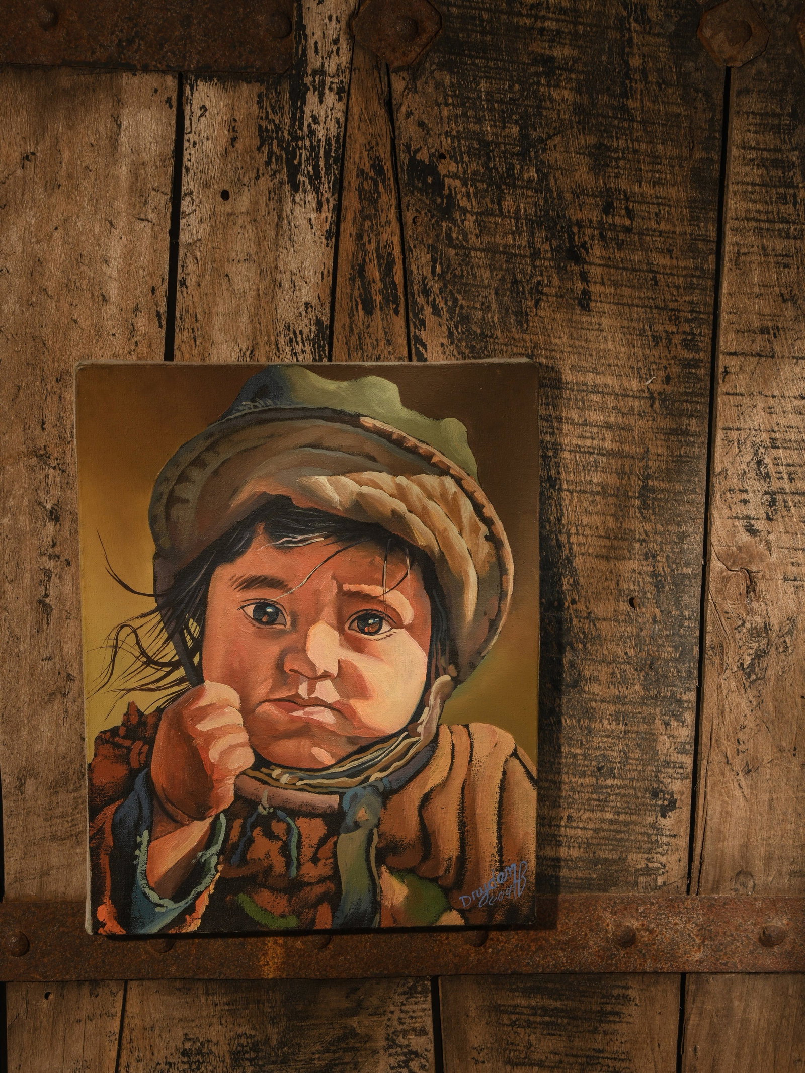 Image of Vintage Child Painting