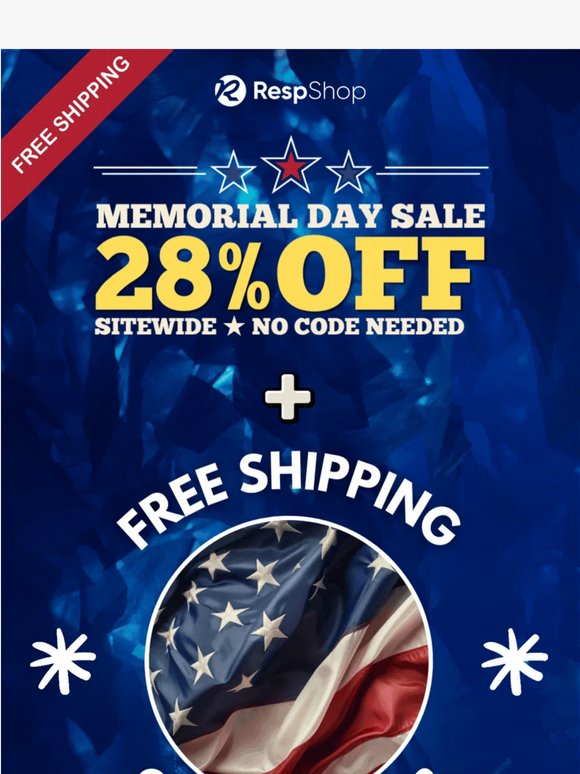 Memorial Sale: 🔥 Save 28% Sitewide Today