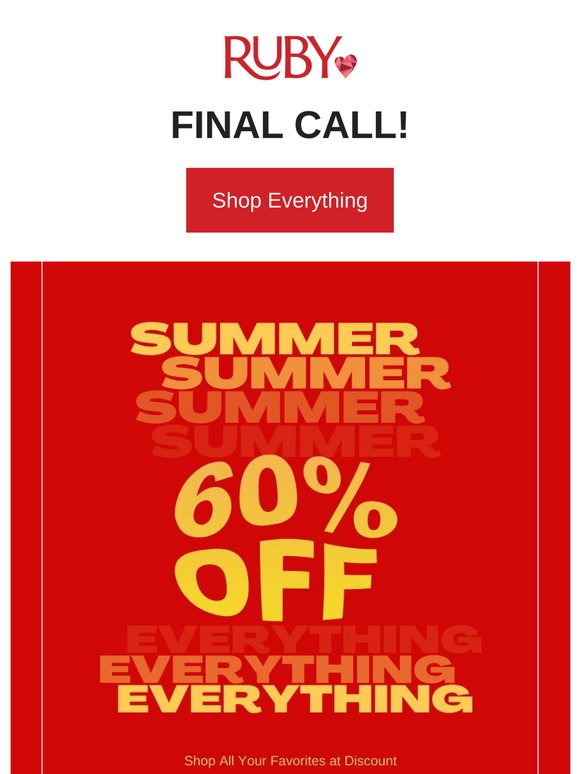 🚫FINAL NOTICE: 60% OFF Your Entire Order🚫