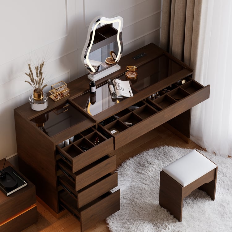 55" Smart Makeup Vanity Set with Mirror & Lights
