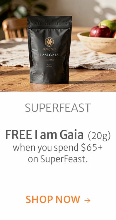 FREE I am Gaia (20g) when you spend $65+ on SuperFeast