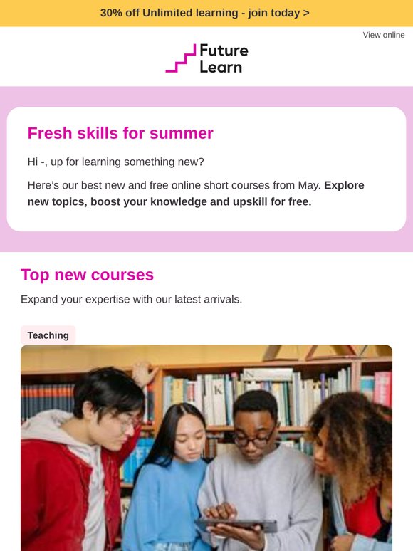 —, May’s top new and free courses are here! 🌟