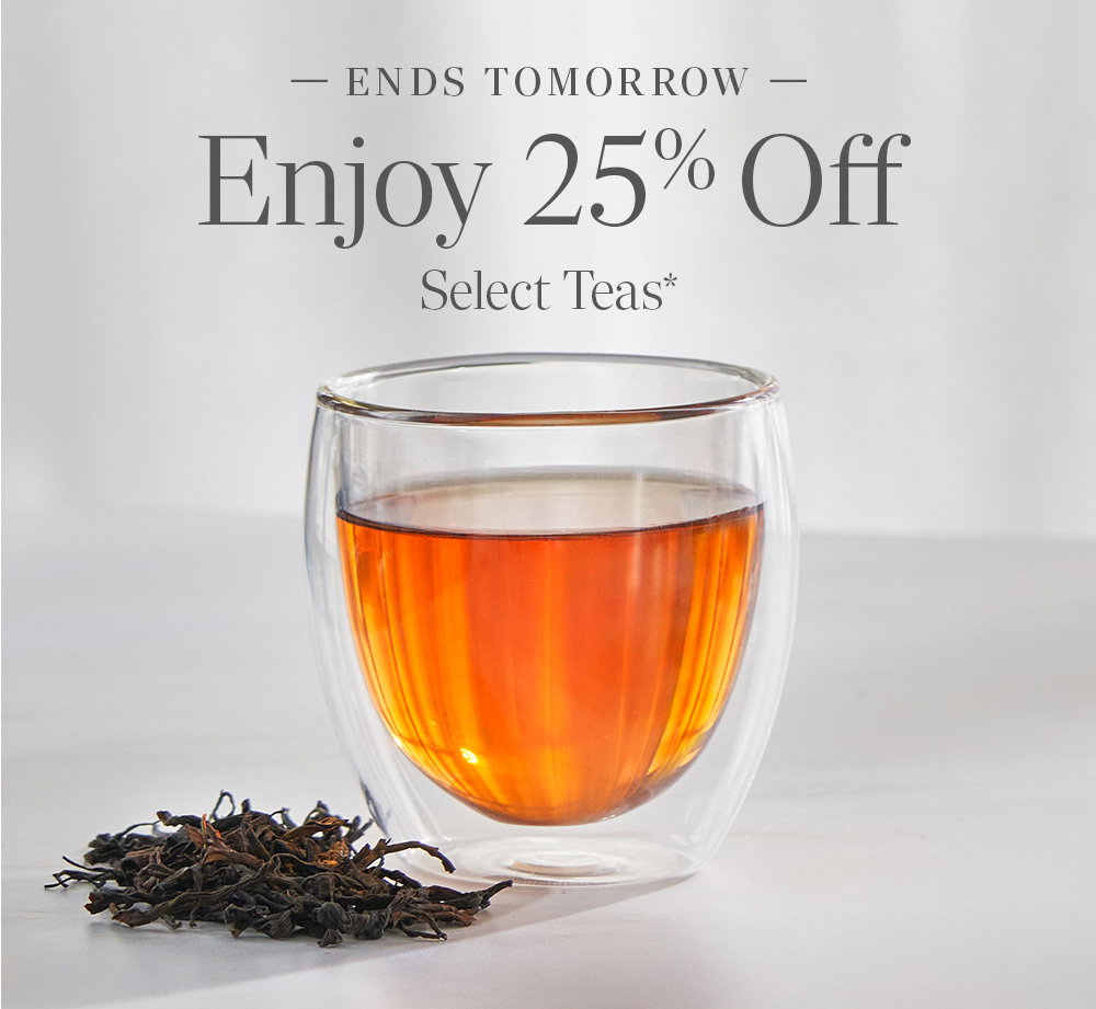 teacup of Sun Moon Lake tea with loose leaf next to cup. Ends Tomorrow—Enjoy 25% Off Select Teas*