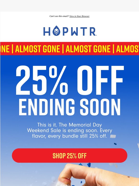 Ending soon: 25% off everything.