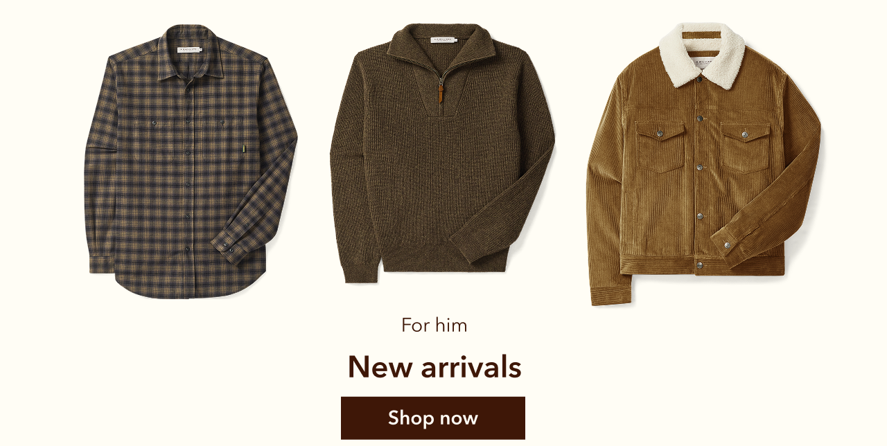 Shop new arrivals for him