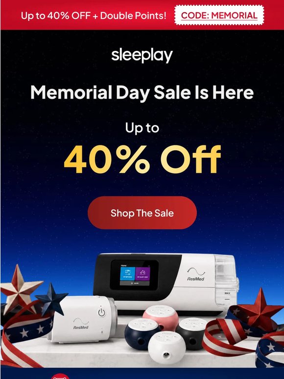 Memorial Day Special: Up to 40% Off + 2X Points 🇺🇸