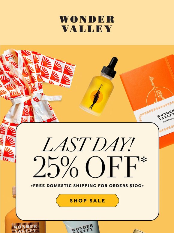 25% OFF Ends Tonight 💥