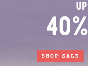 up to 40% off, shop sale