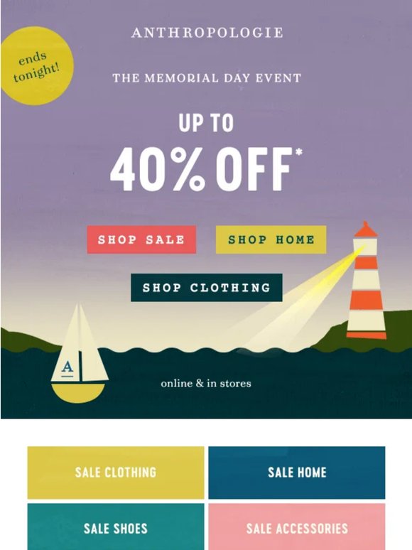 Extra 40% off sale & up to 30% off home