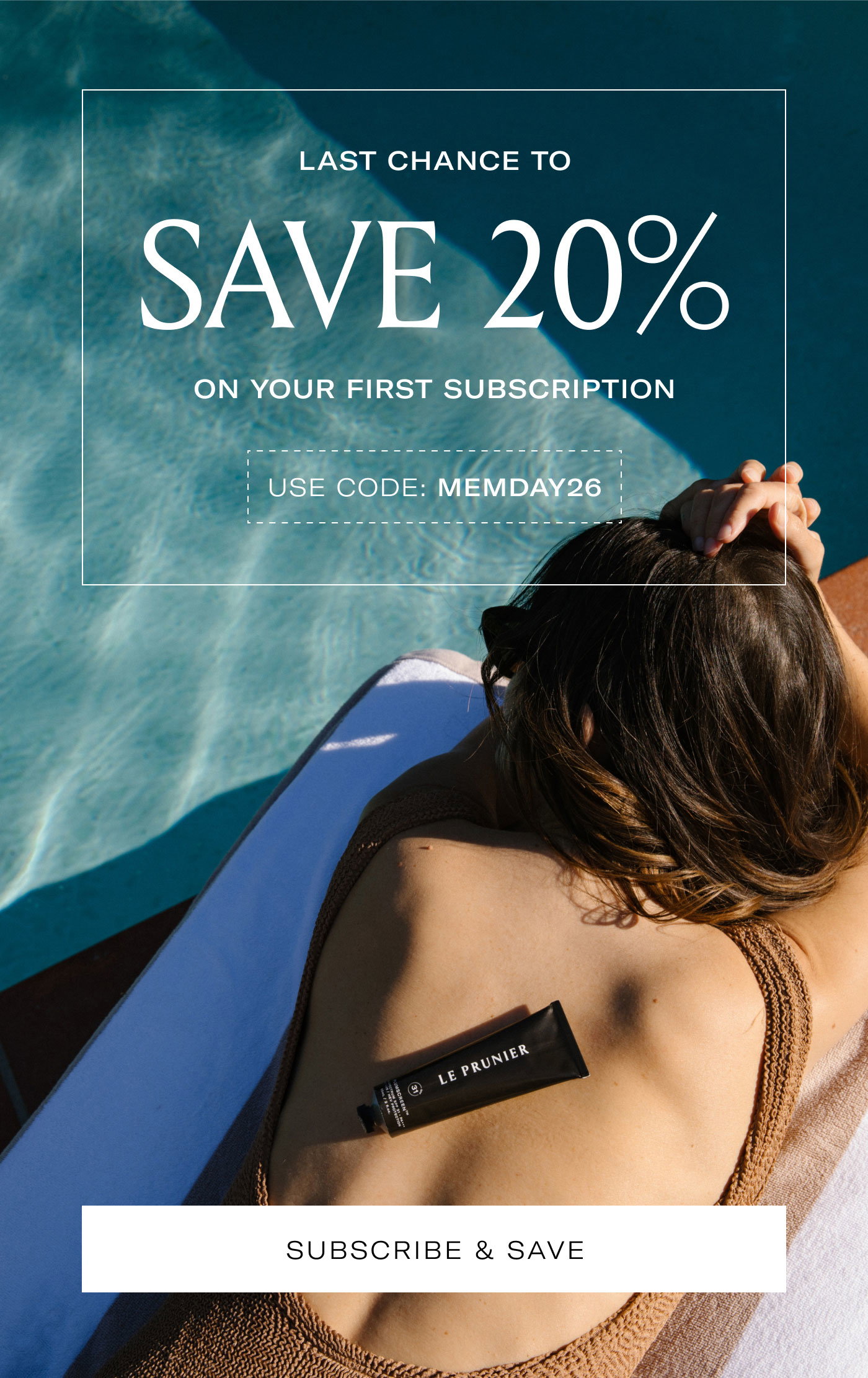 LAST CHANCE TO SAVE 20%  ON YOUR FIRST SUBSCRIPTION  USE CODE: MEMDAY26  SUBSCRIBE & SAVE