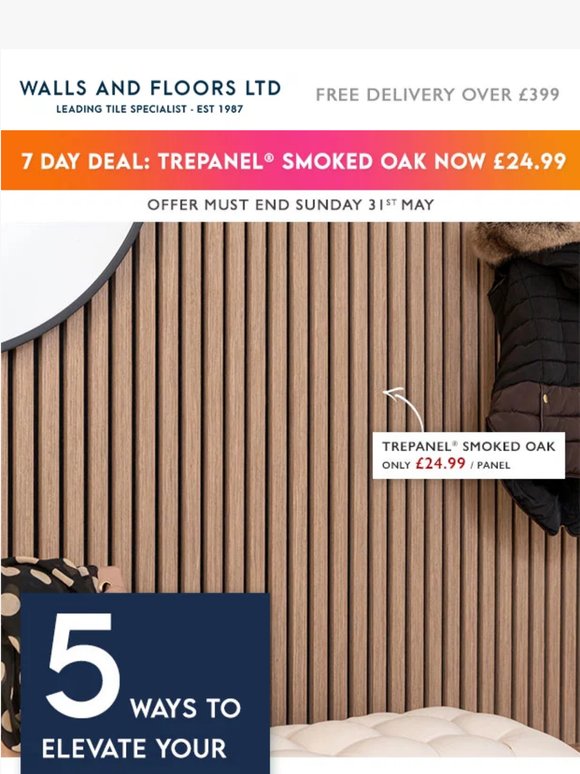 7 Day Deal - Trepanel® Smoked Oak now only £24.99 🧡