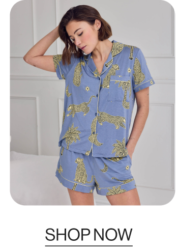 TENCEL™ Modal Midnight Leopard Print Short Pyjama Set