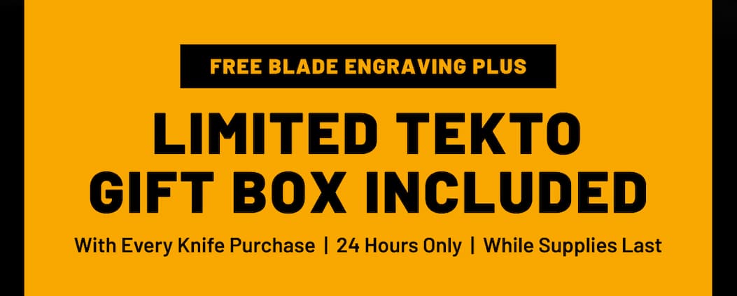Limited Tekto Gift Box Included with every purchase.