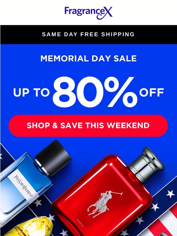 Memorial Day Sale:     Up to 80% Off + Free Shipping