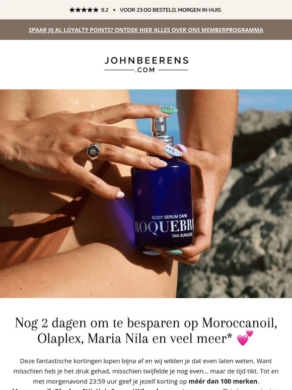 Nog 2 dagen korting op Moroccanoil, Olaplex, Maria Nila en veel meer* 💕