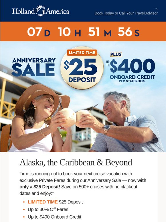 Ends Soon: Anniversary Sale + $25 Deposit