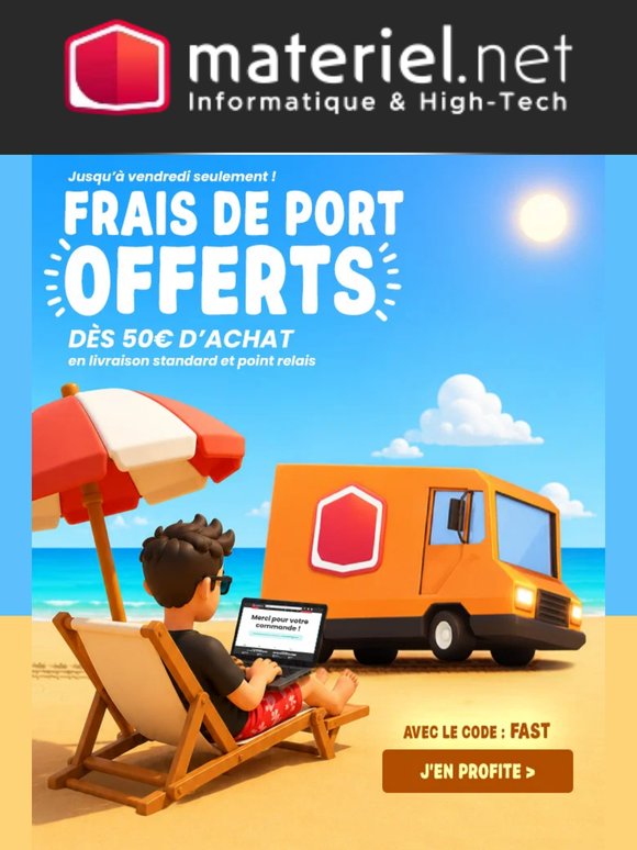 Les frais de port sont offerts !